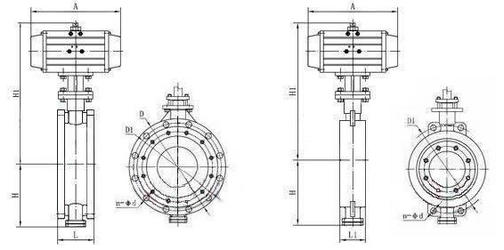 氣動(dòng)開(kāi)關(guān)蝶閥結(jié)構(gòu)圖